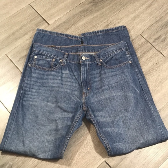 Levi’s 514 Medium Wash Blue Slim Straight 100% Cotton Jeans size 34x32 - Picture 6 of 9